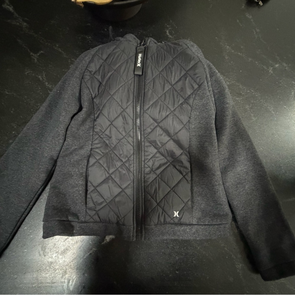 Hurley Black Quilted Puffer Jacket